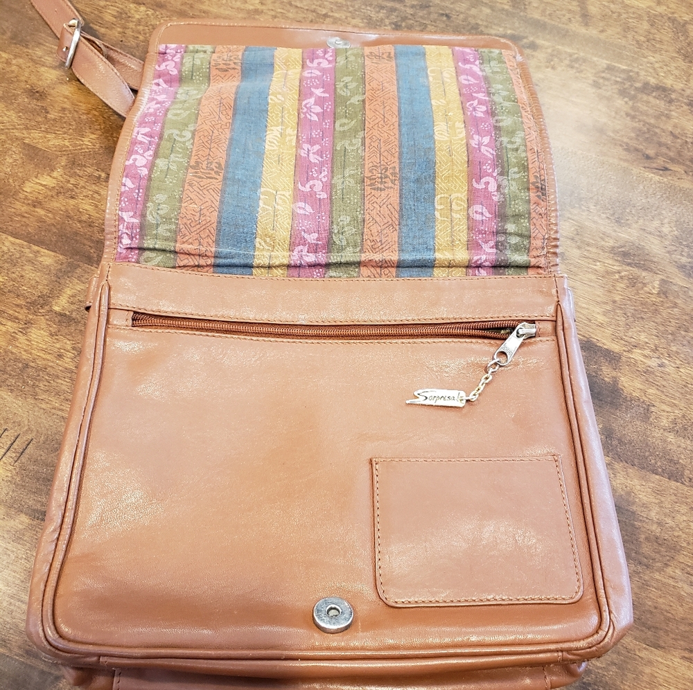 Sopresa Leather Crossbody Tan Bag